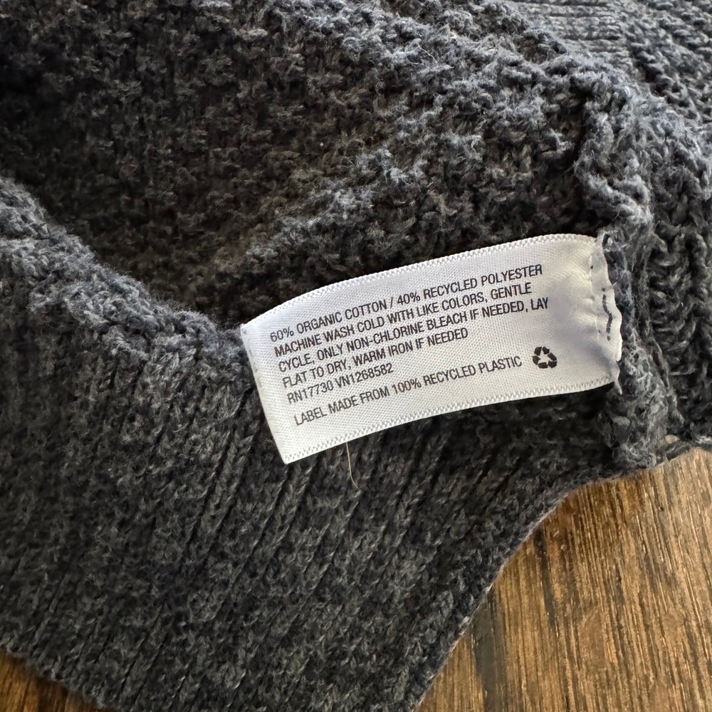 Universal Thread‎ Gray Textured Knit Sweater High Low Womens Large Cotton Blend - Picture 8 of 8